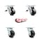 Service Caster 4 Inch Phenolic Swivel Caster Set with Roller Bearing 2 Total Lock Brake SCC SCC-TTL30S420-PHR-2-S-2 - alternate 7